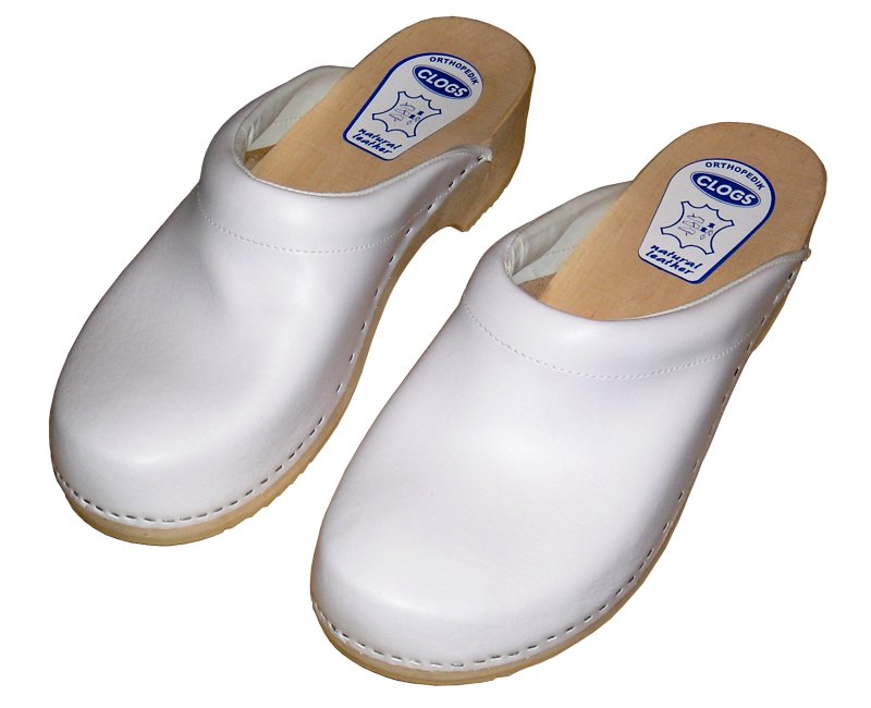 Drewniaki / Chodaki - model klasyczny - sk�ra